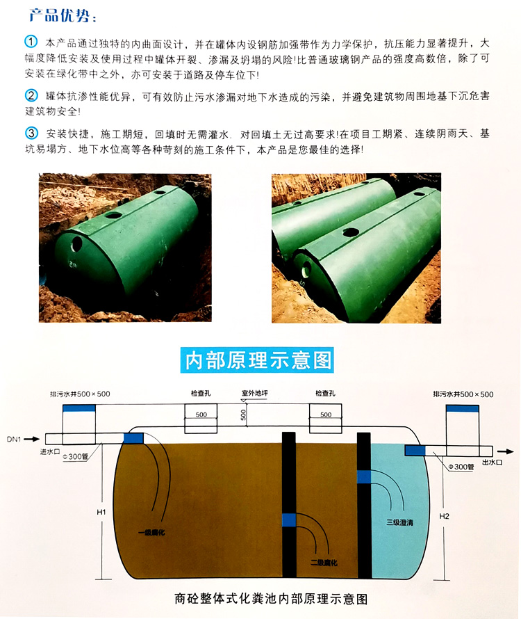 临翔玻璃钢化粪池